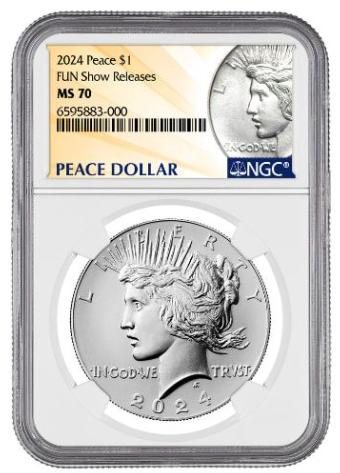 2024 NGC MS-70 FUN Show Releases Peace Dollar Silver Coin