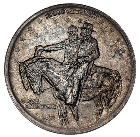 1925 Stone Mountain Memorial Commemorative Silver Half Dollar XF