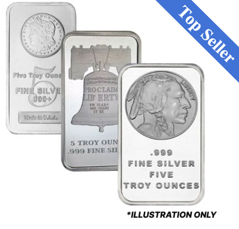 5 oz Silver Bars - Design Our Choice