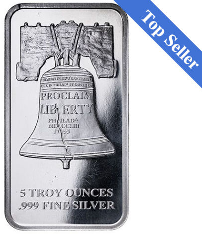 5 oz ONZ Bullion Proclaim Liberty Silver Bar