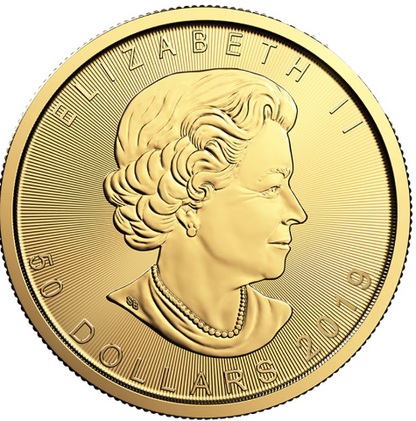 2019 1 oz Canadian Gold Maple Leaf Coin BU