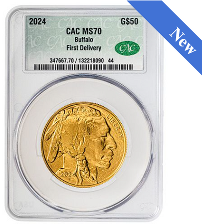 2024 CAC MS-70 First Day of Delivery 1 oz American Buffalo Gold Coin