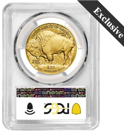 2024-W PCGS PR-70 First Day of Issue 1 oz American Gold Buffalo Proof Coin - Exclusive Trump Constitution Label