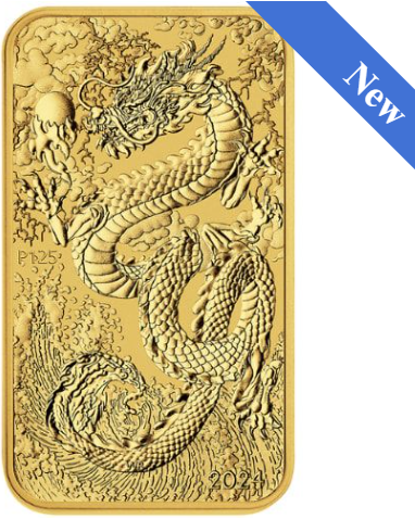 2024 1 oz Dragon Rectangular Gold Coin